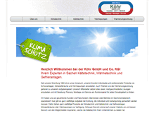 Tablet Screenshot of kaelte-koehr.de